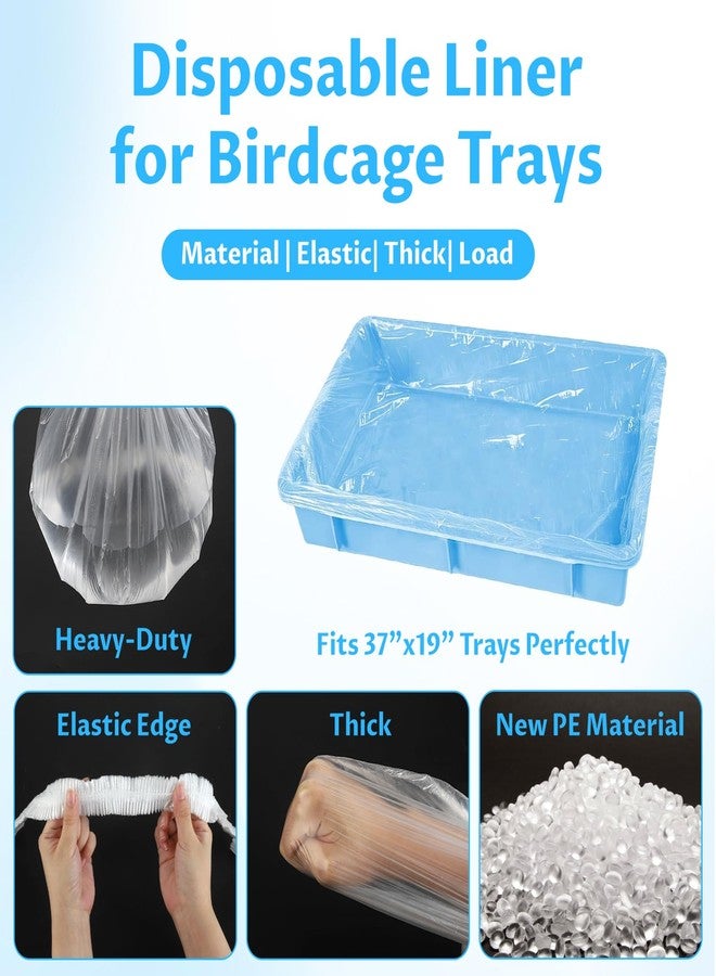 Yhalyea Disposable Small Animal Cage Liners, Plastic Liners Can Cover 37x19, 34x22 Inches, Suitable For Rabbits, Birds, Guinea Pigs, Chinchillas(50) - Image 4